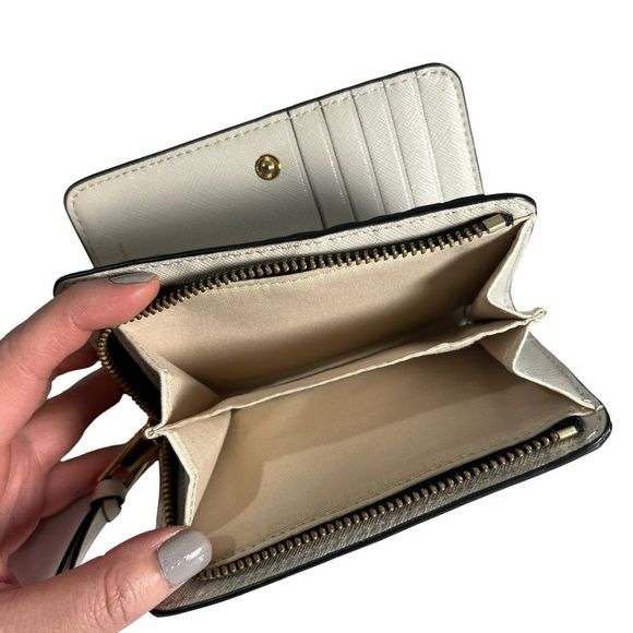 Marc Jacobs* Brown Bi-Fold Zippered The Snapshot Compact Wallet Women’s - Picture 5 of 11